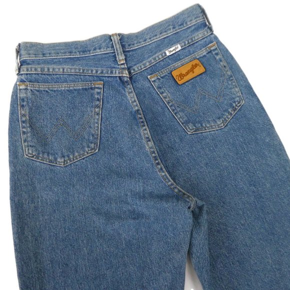 Wrangler Denim - 28 x 32 Vintage Wrangler USA Jeans Ultra High Waist Cotton Back Pocket Patch